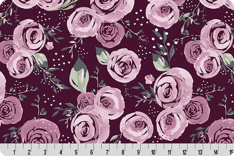 Quilting Cuddle Garden Roses Woodrose by Shannon Fabrics