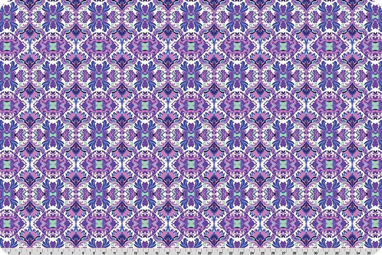 Quilting Cuddle Wanderlust Damask Blue by Shannon Fabrics