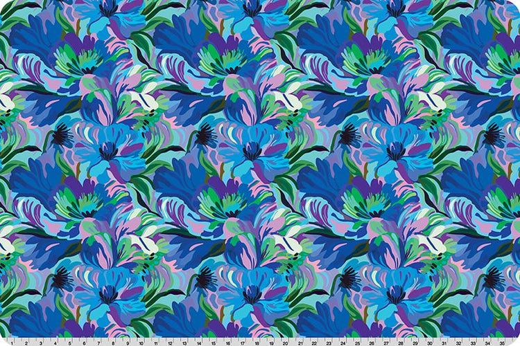 Quilting Cuddle Wanderlust Florals Blue by Shannon Fabrics