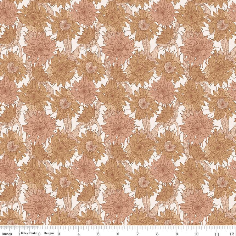 Evening on the Prairie Sunflower Sienna by Modern Prairie for Riley Blake Designs - C16741-SIENNA