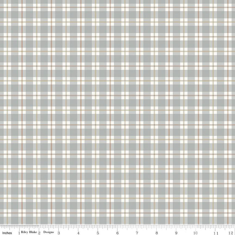 Evening on the Prairie Picnic Plaid Stone by Modern Prairie for Riley Blake Designs - C16744-STONE