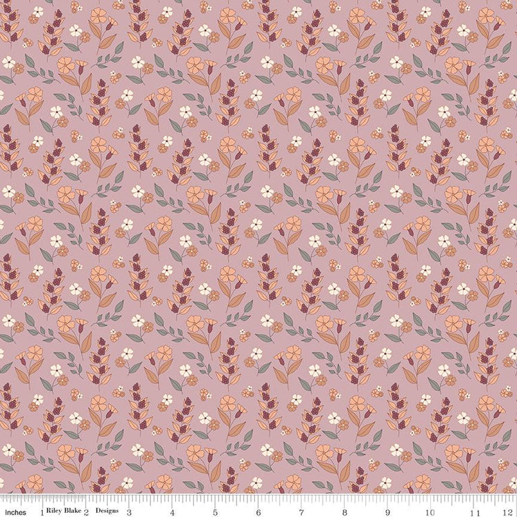 Evening on the Prairie Autumn Floral Mauve by Modern Prairie for Riley Blake Designs - C16746-MAUVE