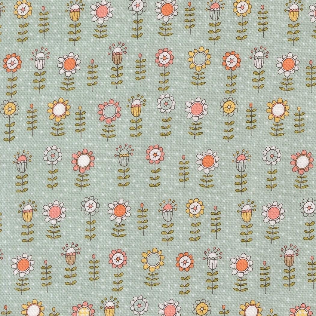 Lucky Bloom Florals Parade Sky by Sweetwater for Moda Fabrics - 55701 12
