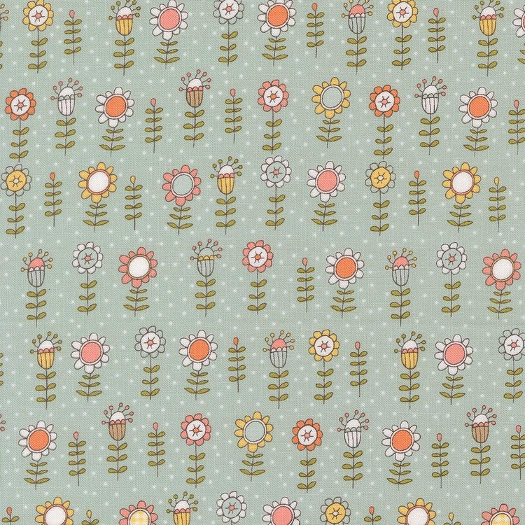 Lucky Bloom Florals Parade Sky by Sweetwater for Moda Fabrics - 55701 12