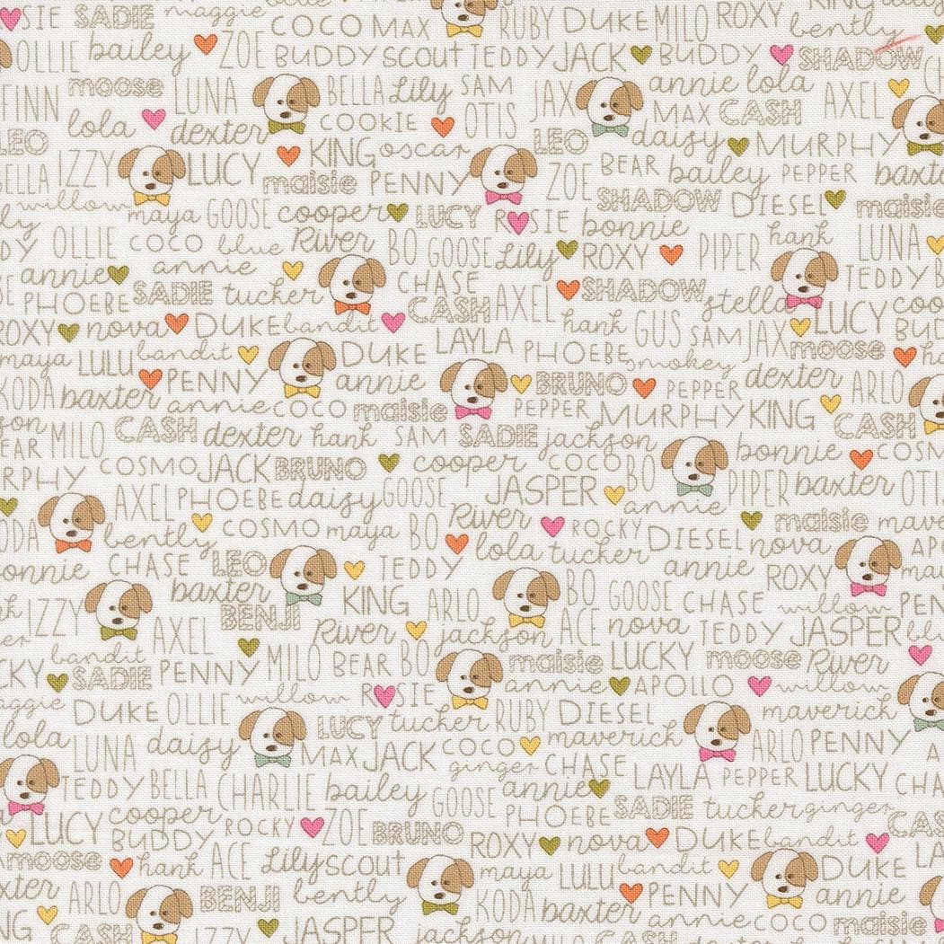 Lucky Buddies Text and Words Dogs Cloud by Sweetwater for Moda Fabrics - 55702 11