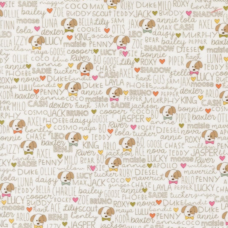 Lucky Buddies Text and Words Dogs Cloud by Sweetwater for Moda Fabrics - 55702 11