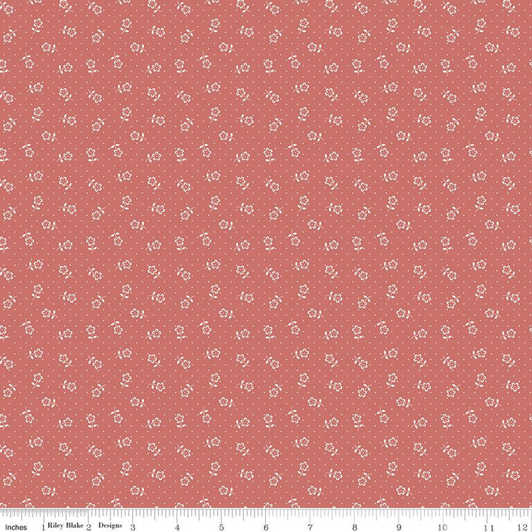 Mary Catherine Flower Dot Faded Red by Amy Smart for Riley Blake Designs - C16705-FADEDRED