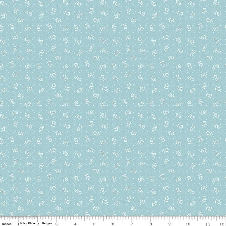 Mary Catherine Flower Dots Songbird by Amy Smart for Riley Blake Designs - C16705-SONGBIRD