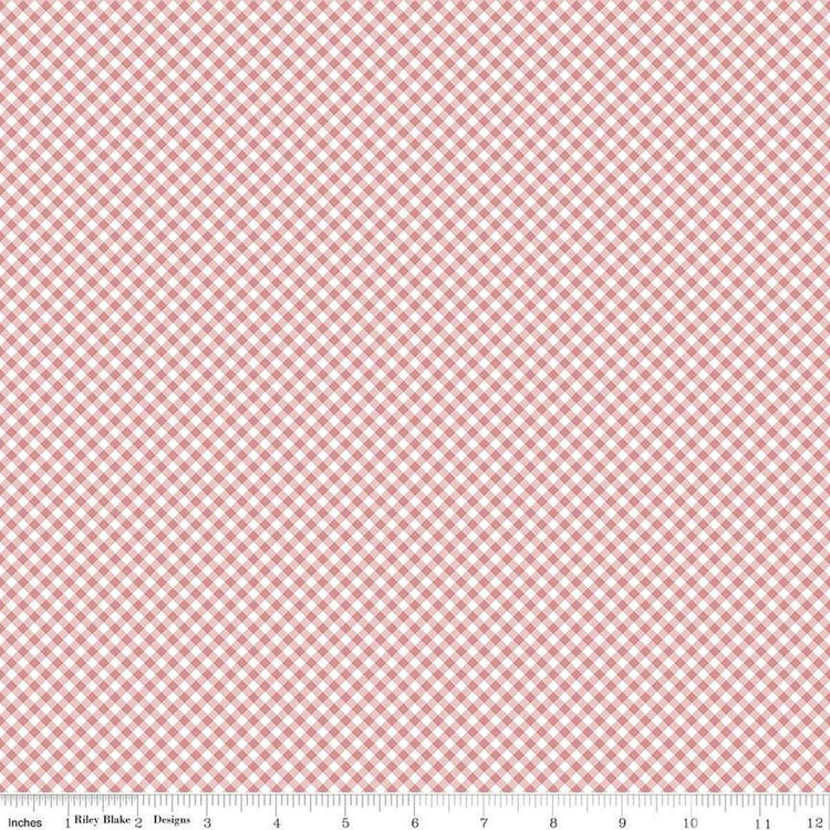 Baby Girl Gingham Rose by Lori Whitlock for Riley Blake Designs - C16775-ROSE