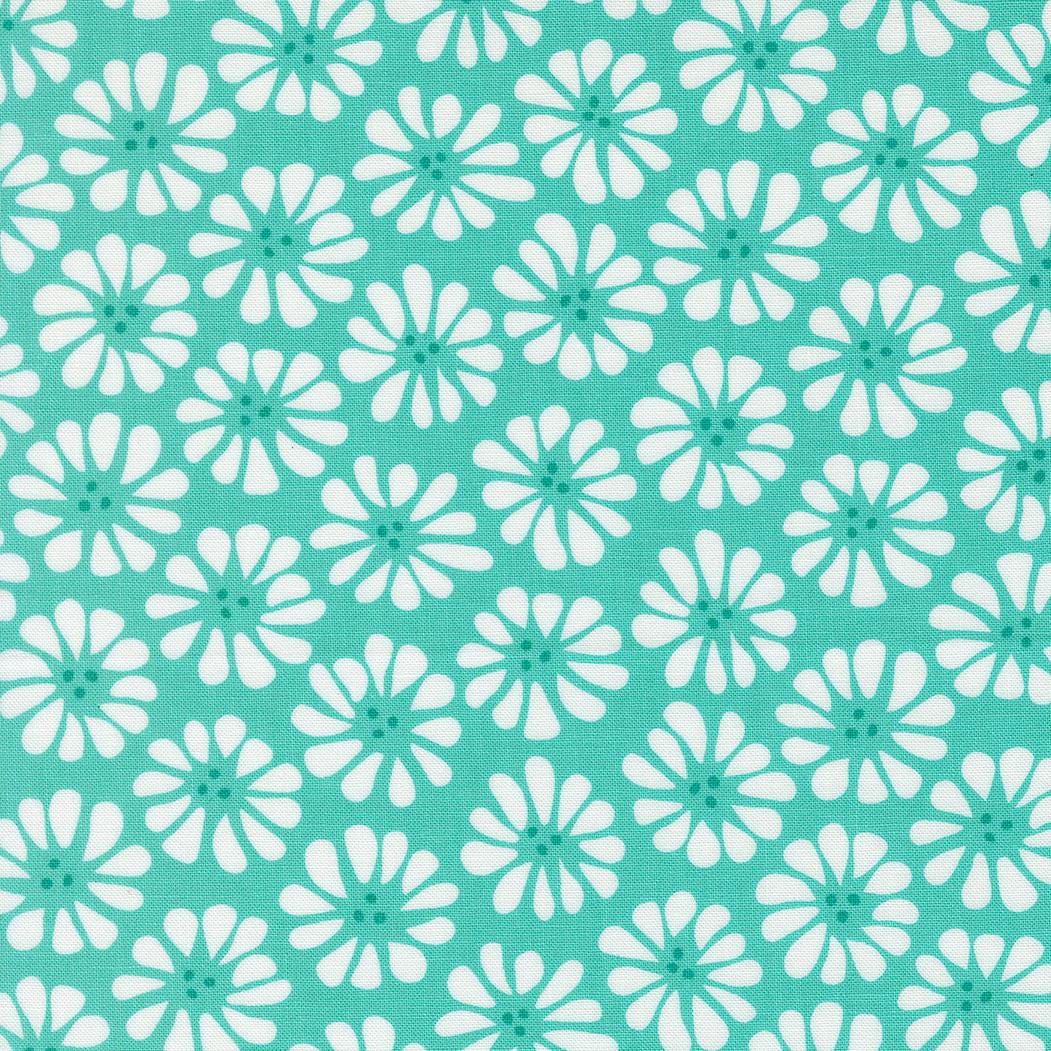 Pick Me Lazy Daisy Aqua Florals by Me and My Sister Designs for Moda Fabrics - 22491 14