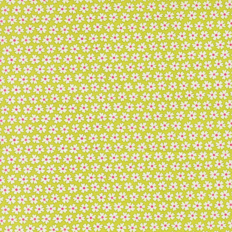 Pick Me Pocket of Posies Lime Small Floral by Me and My Sister Designs for Moda Fabrics - 22492 15