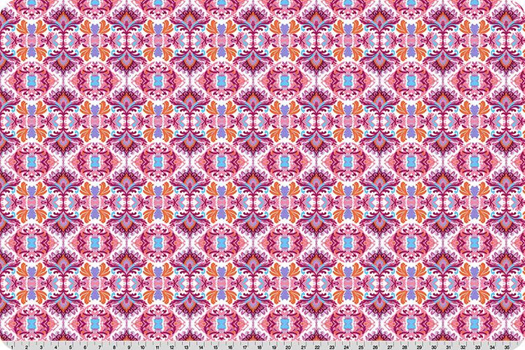 Quilting Cuddle Wanderlust Damask Pink by Shannon Fabrics