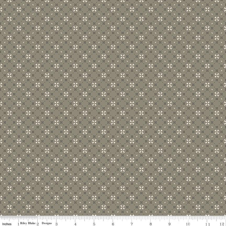 Evening on the Prairie Geo Floral Green by Modern Prairie for Riley Blake Designs - C16749-GREEN
