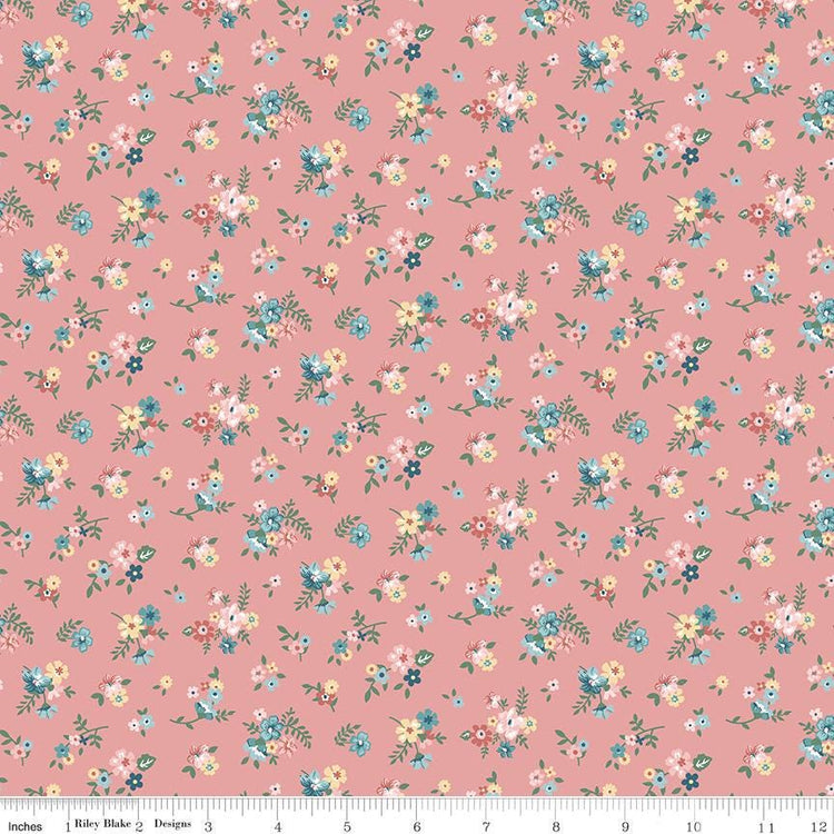 Mary Catherine Ditsy Floral Mellow Rose by Amy Smart for Riley Blake Designs - C16703-MELLOWROSE