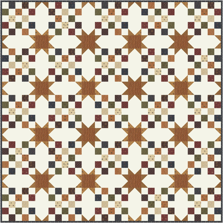 Cheese Platter Quilt Kit with Wheatland fabric by Kansas Troubles for Moda Fabrics - quilt kit with pattern