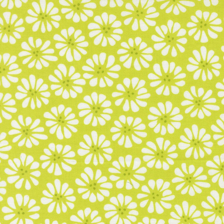 Pick Me Lazy Daisy Lime Florals by Me and My Sister Designs for Moda Fabrics - 22491 15