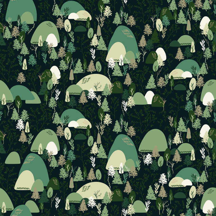 Let's Wander Mountain Music Navy by Casey Cometti for Riley Blake Designs - C16883-NAVY