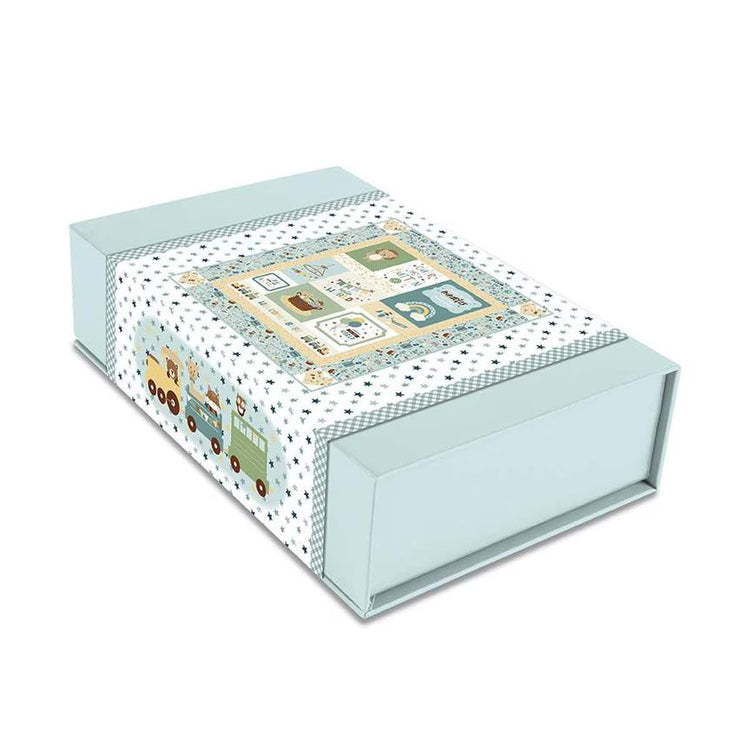 Cute as a Button Boy Panel Quilt Kit with fabric from Baby Boy collection by Lori Whitlock - quilt kit with pattern