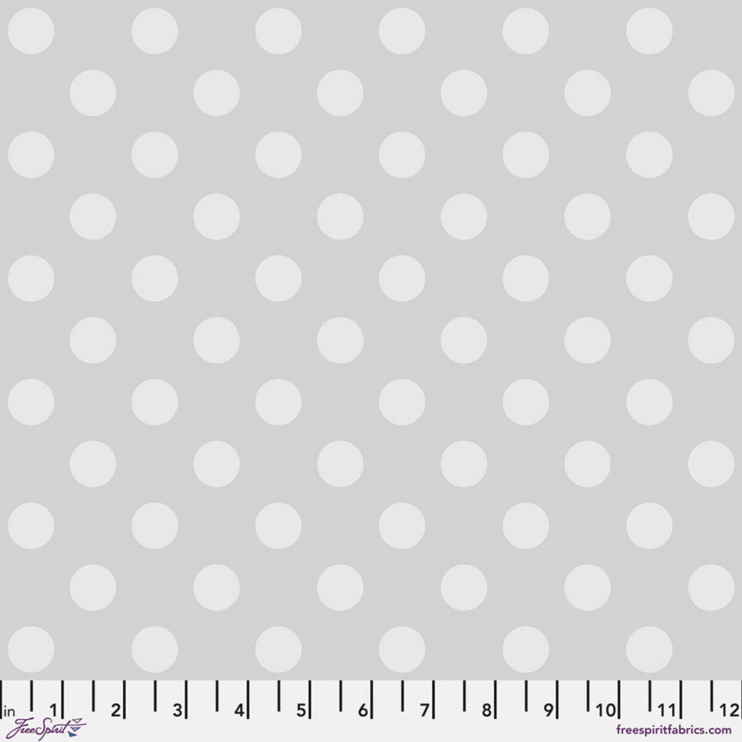True Colors Pom Pom - Fog by Tula Pink for Free Spirit Fabrics - PWTP118.FOG