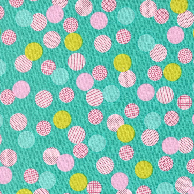 Pick Me Playful Dot Aqua Dots by Me and My Sister Designs for Moda Fabrics - 22494 14