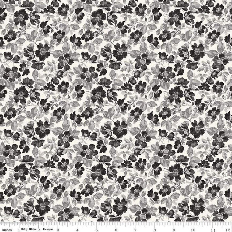 Ink & Ivory Floral Ivory by The RBD Designers for Riley Blake Designs - C16911-IVORY