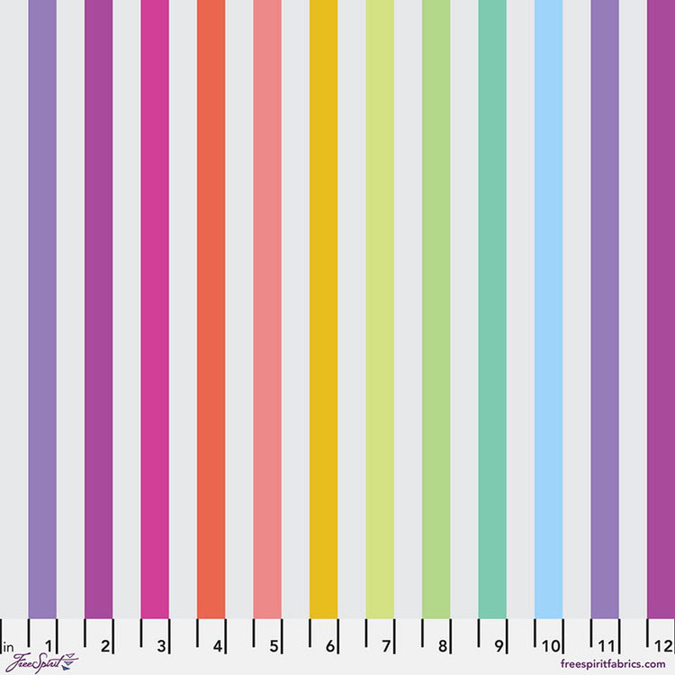 True Colors Disco Stripe - Whisper by Tula Pink for Free Spirit Fabrics - PWTP231.WHISPER