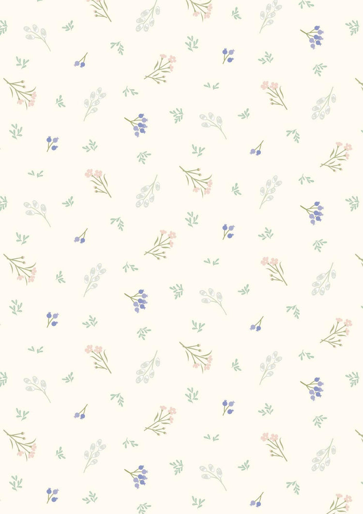 Sky Garden Scattered Sprig Cream by Cassandra Connolly for Lewis & Irene - CC58-1