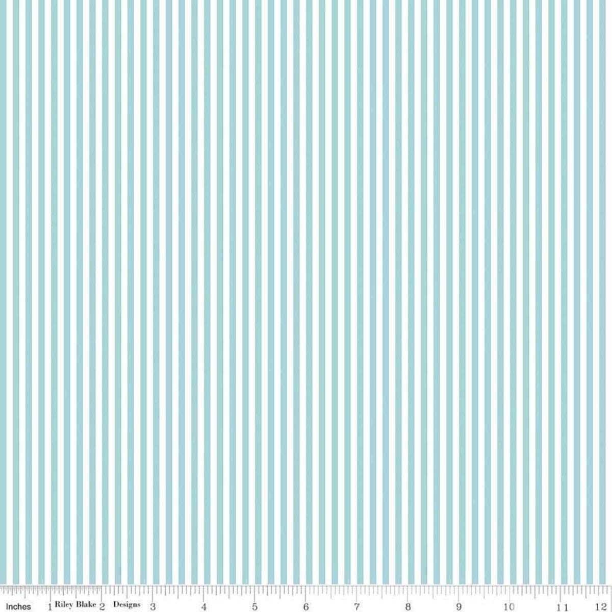 Aqua 1/8 Stripe by Riley Blake Designs