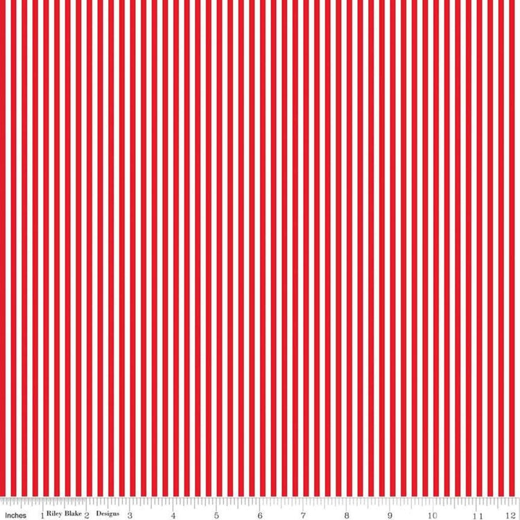 Red 1/8 Stripe by Riley Blake Designs