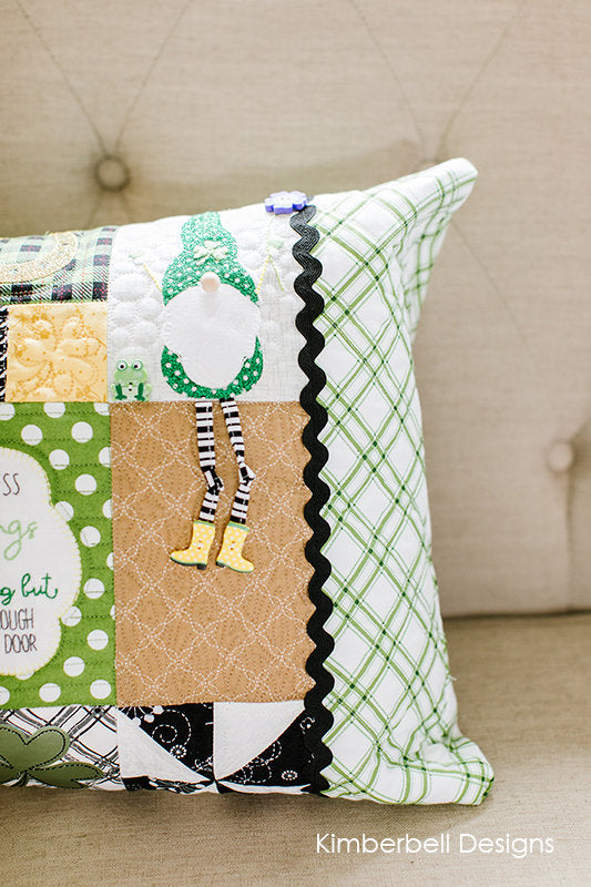 Luck O' The Gnome: St. Patrick's Day Bench Pillow (Machine Embroidery Version CD)