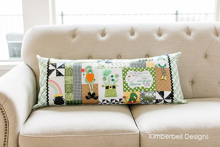 Luck O' The Gnome: St. Patrick's Day Bench Pillow (Machine Embroidery Version CD)