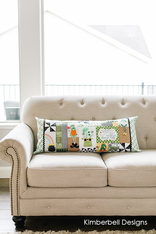 Luck O' The Gnome: St. Patrick's Day Bench Pillow (Machine Embroidery Version CD)