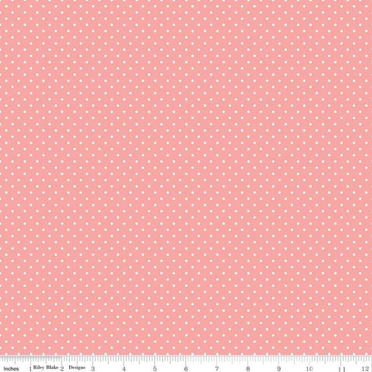 Swiss Dot Coral by Riley Blake Designs