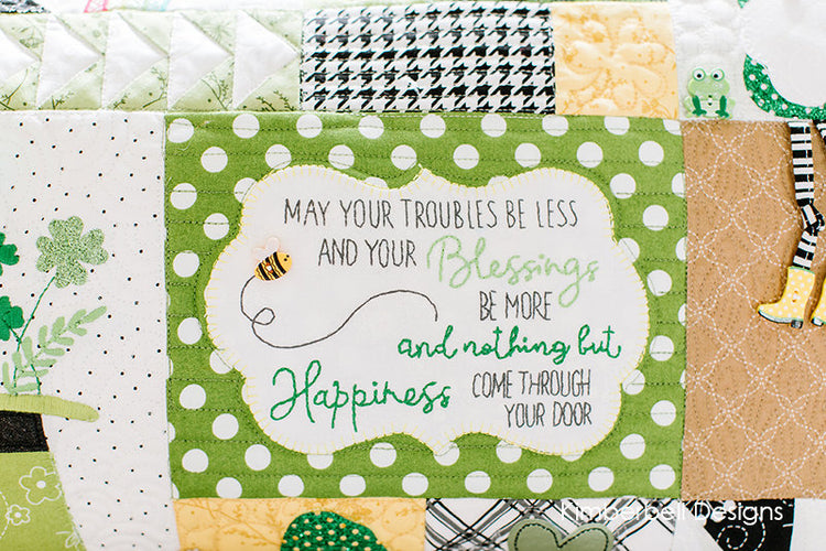 Luck O' The Gnome: St. Patrick's Day Bench Pillow (Machine Embroidery Version CD)