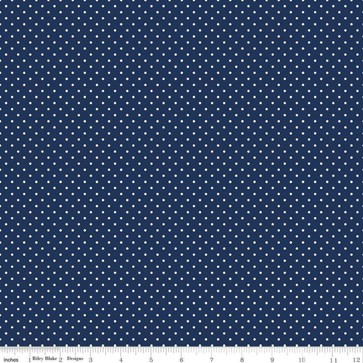Swiss Dot Navy by Riley Blake Designs