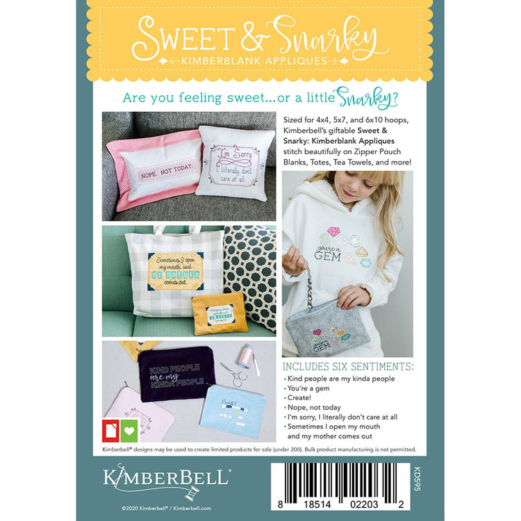 Sweet & Snarky: Kimberblank Appliques by Kimberbell Designs