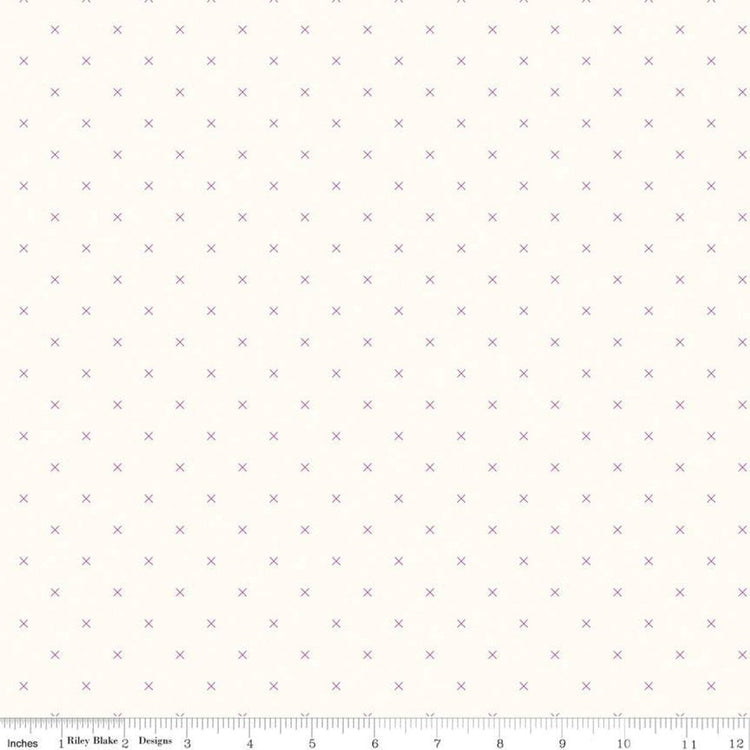 On Cloud Plum Bee Cross Stitch by Lori Holt of Bee in my Bonnet for Riley Blake Designs