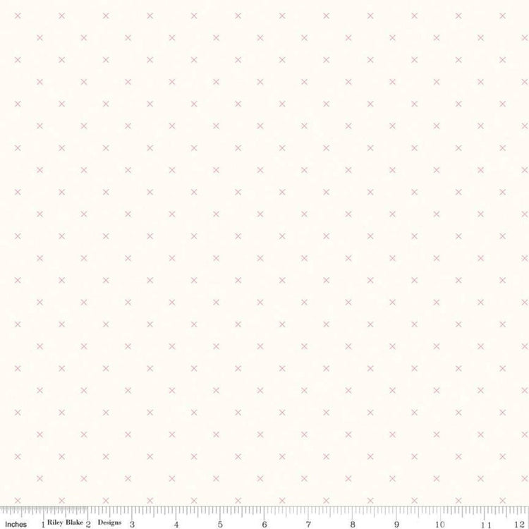 On Cloud Coral Bee Cross Stitch by Lori Holt of Bee in my Bonnet for Riley Blake Designs