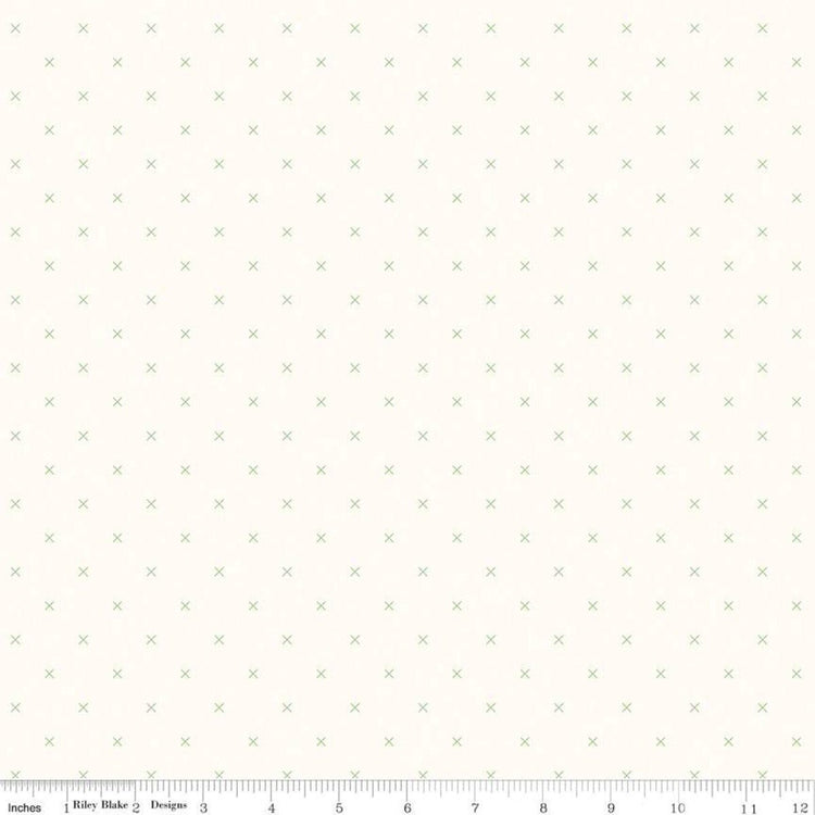On Cloud Green Bee Cross Stitch by Lori Holt of Bee in my Bonnet for Riley Blake Designs