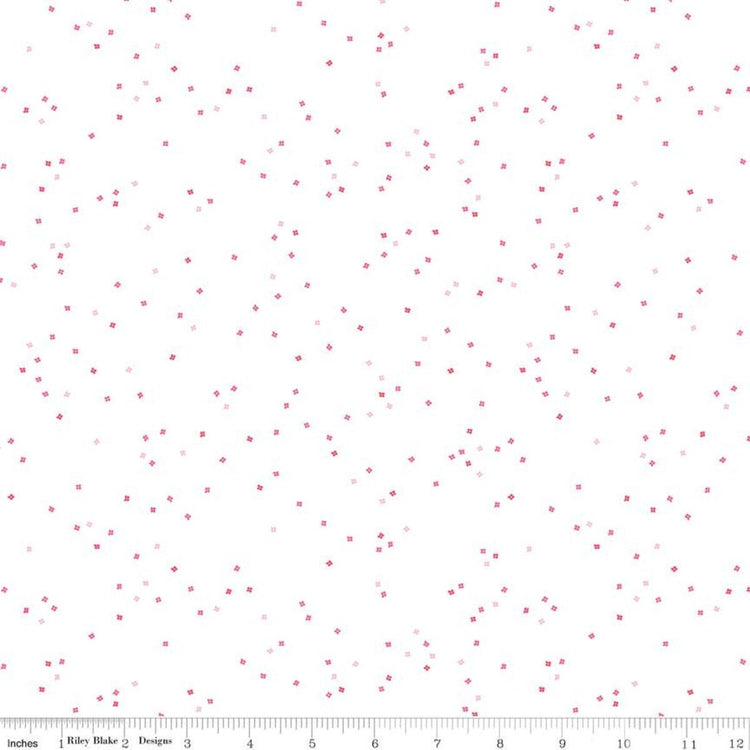 All The Pink Blossom on White by Christopher Thompson for Riley Blake Designs