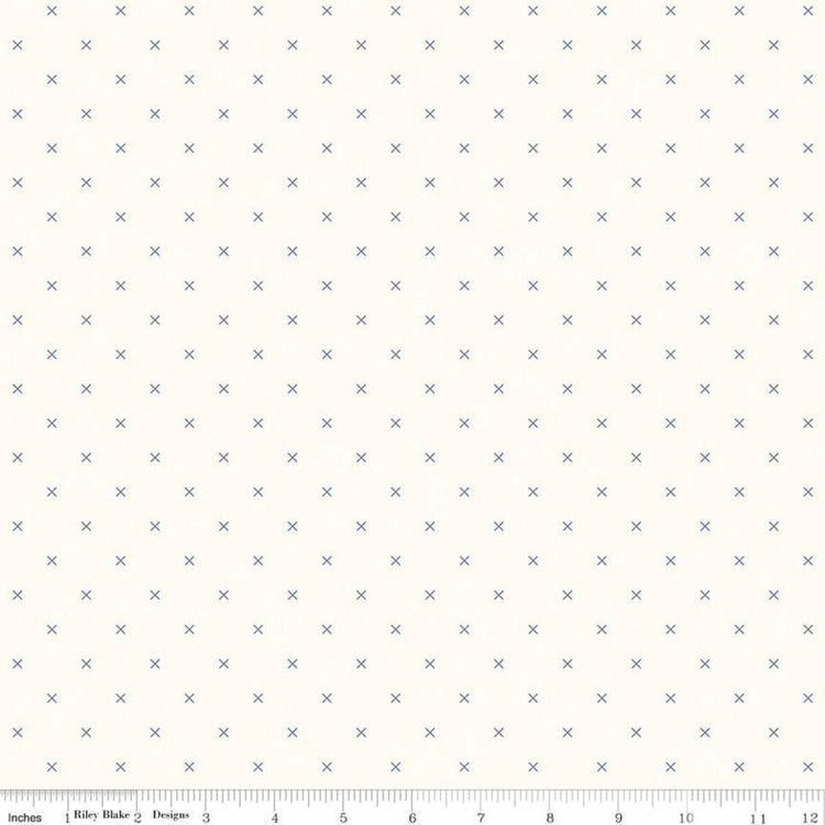 On Cloud Blue Bee Cross Stitch by Lori Holt of Bee in my Bonnet for Riley Blake Designs