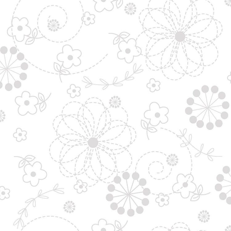 Doodles Tone on Tone White Designed by Kim Christopherson of Kimberbell Designs for Maywood Studios