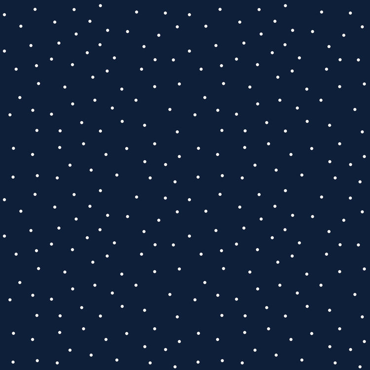 Navy w/White Tiny Dots Designed by Kim Christopherson of Kimberbell Designs for Maywood Studios