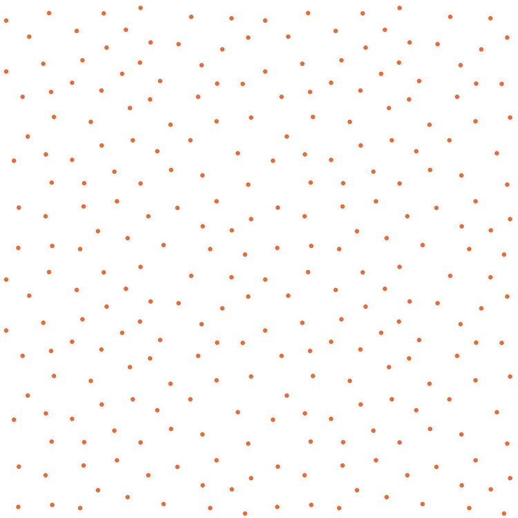 White w/Orange Tiny Dots Designed by Kim Christopherson of Kimberbell Designs for Maywood Studios