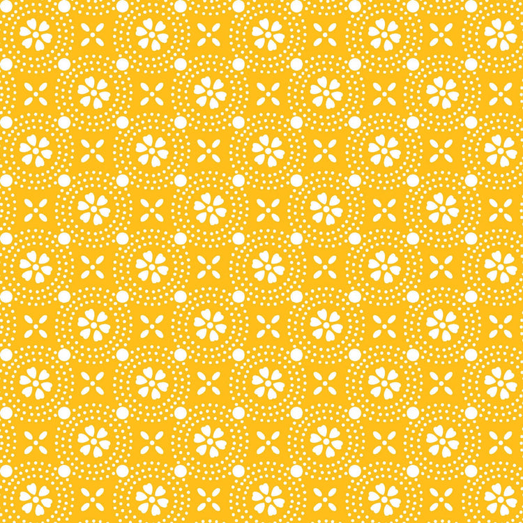 Yellow Dotted Circles Designed by Kim Christopherson of Kimberbell Designs for Maywood Studios