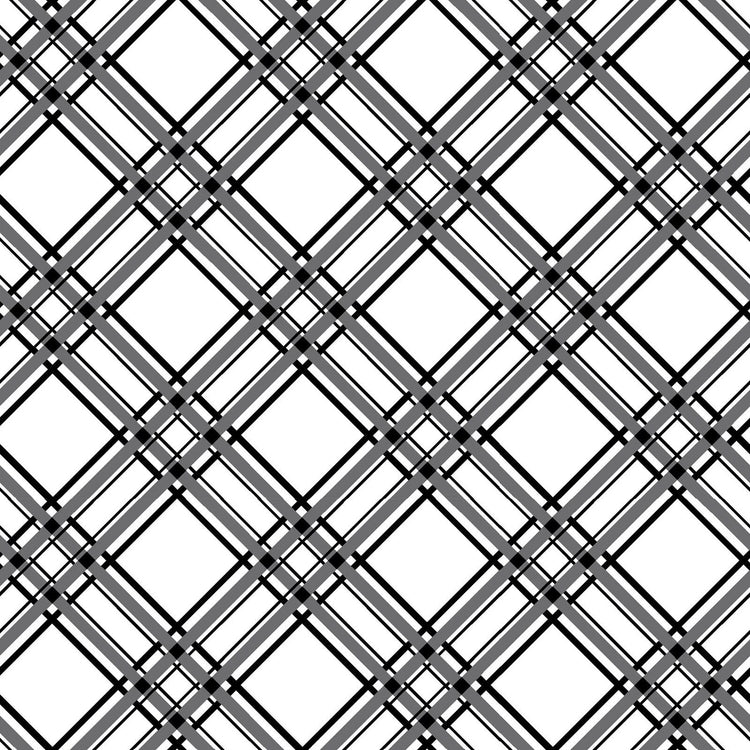 Black Diagonal Plaid Designed by Kim Christopherson of Kimberbell Designs for Maywood Studios