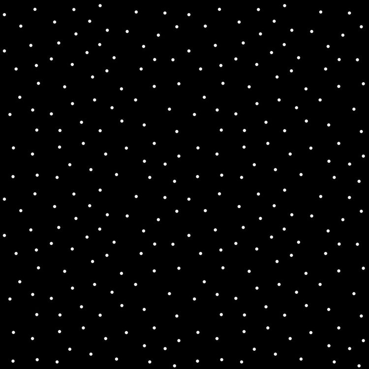 Black w/White Tiny Dots Designed by Kim Christopherson of Kimberbell Designs for Maywood Studios