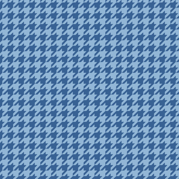 Blue Tonal Houndstooth Designed by Kim Christopherson of Kimberbell Designs for Maywood Studios