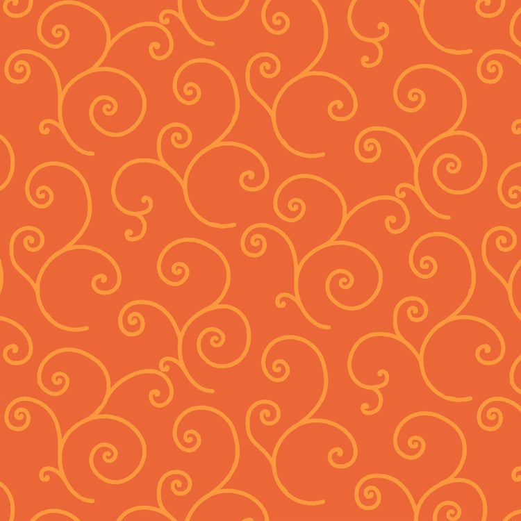 Orange Tonal Scroll Designed by Kim Christopherson of Kimberbell Designs for Maywood Studios