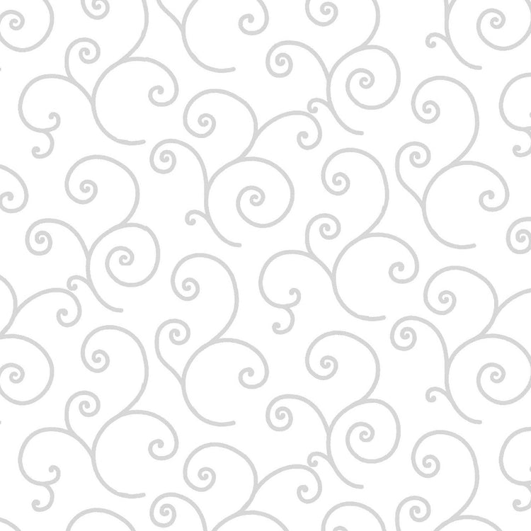 Scroll Tone on Tone White Designed by Kim Christopherson of Kimberbell Designs for Maywood Studios